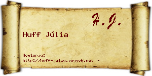 Huff Júlia névjegykártya