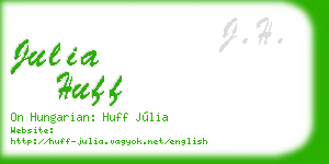 julia huff business card